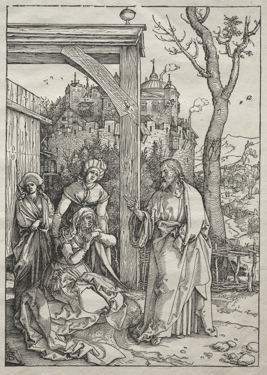 Vida de la Virgen: Cristo se despide de su madre de Albrecht Dürer