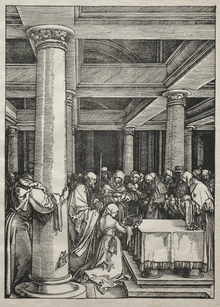 Vida de la Virgen: Presentación de Jesús en el Templo, 1504-1505 de Albrecht Dürer