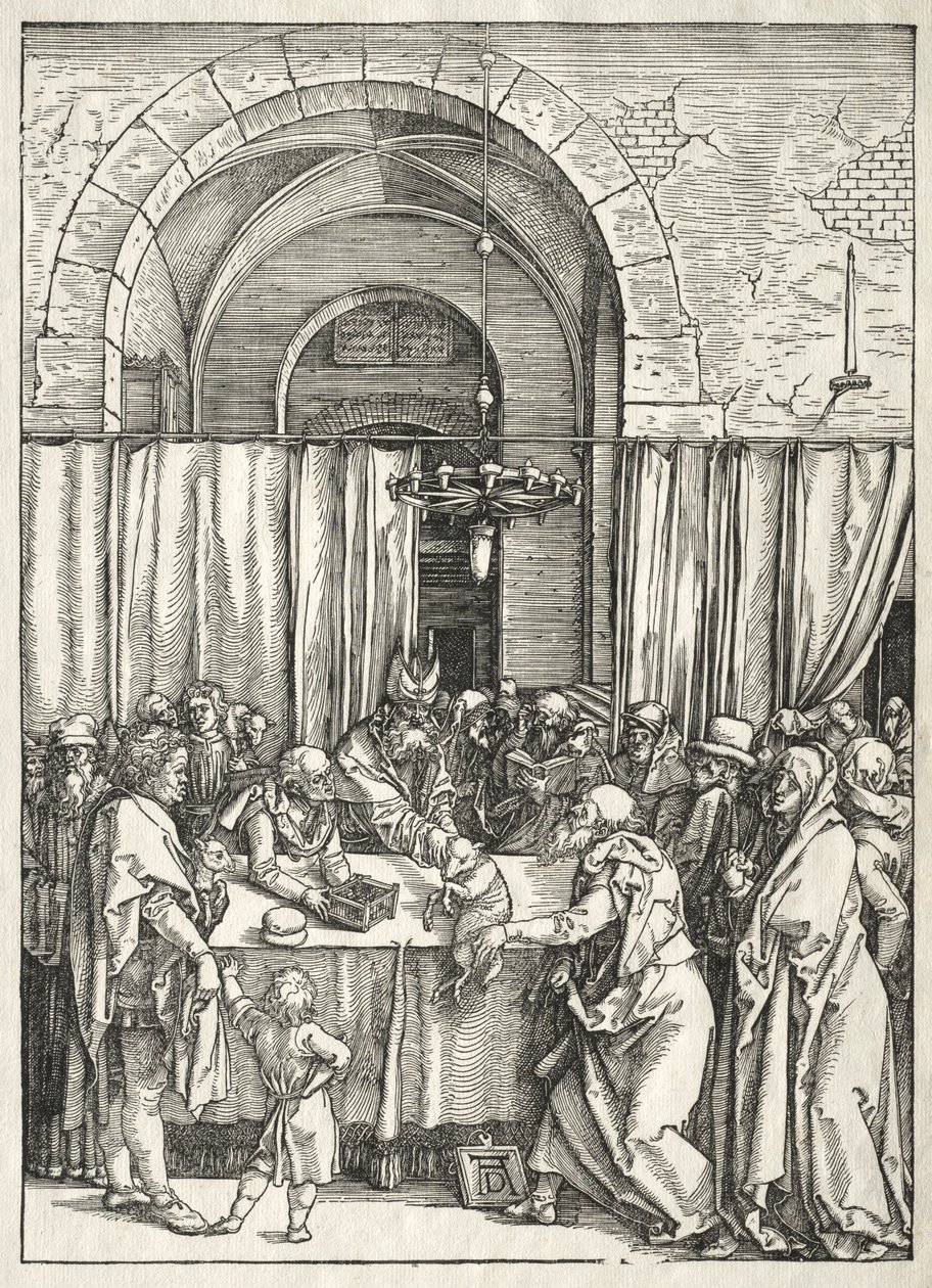 Vida de la Virgen: Rechazo del Sacrificio de Joaquín, 1504-1505 de Albrecht Dürer