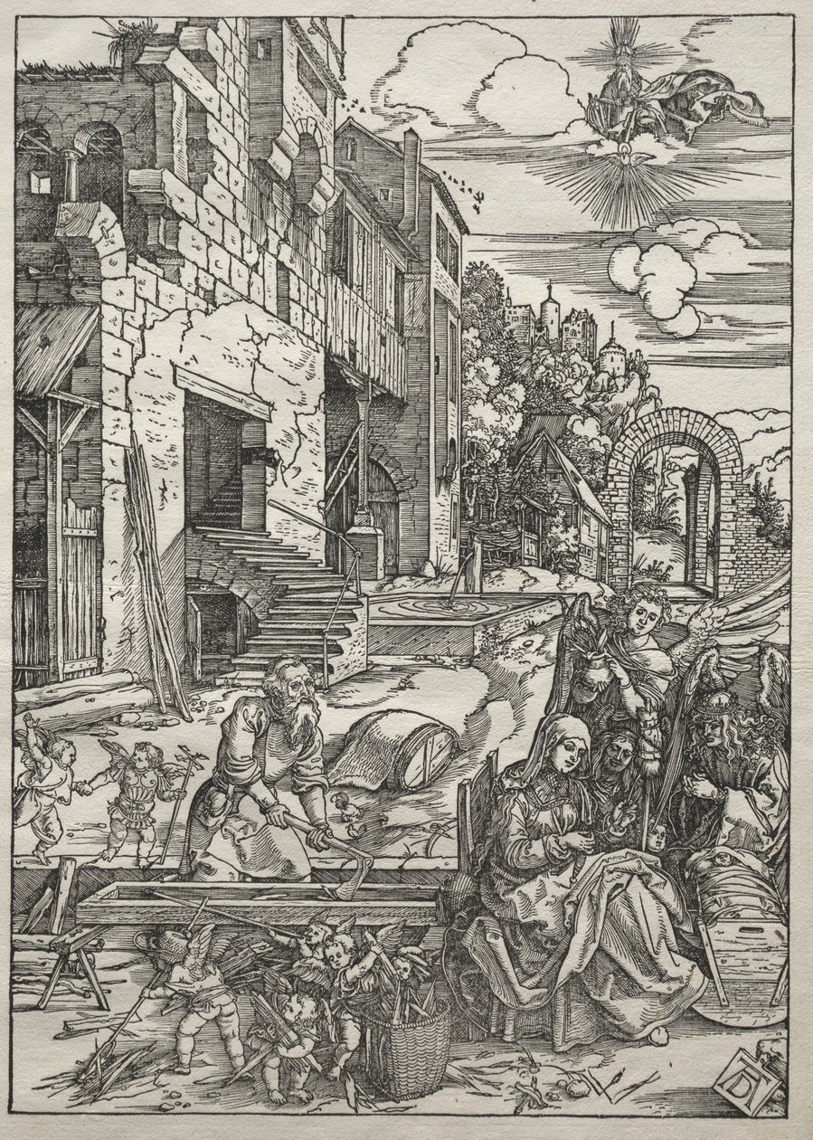 Vida de la Virgen: El descanso en Egipto, 1504-1505 de Albrecht Dürer