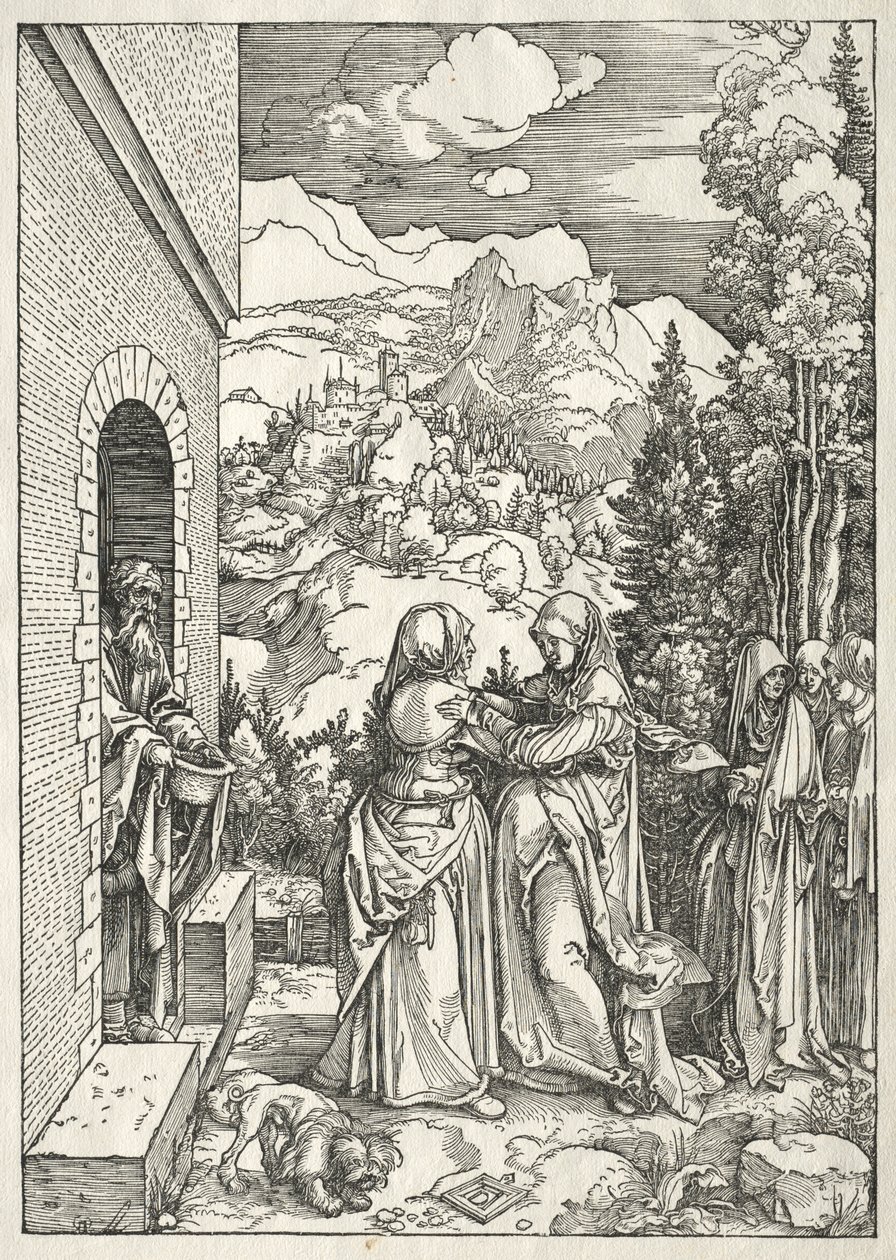 Vida de la Virgen: La Visitación, 1504-1505 de Albrecht Dürer