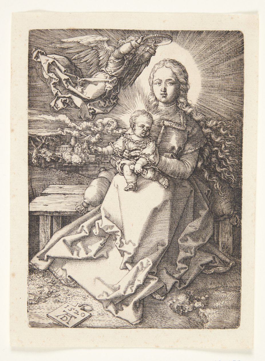 Madonna coronada por un ángel de Albrecht Dürer