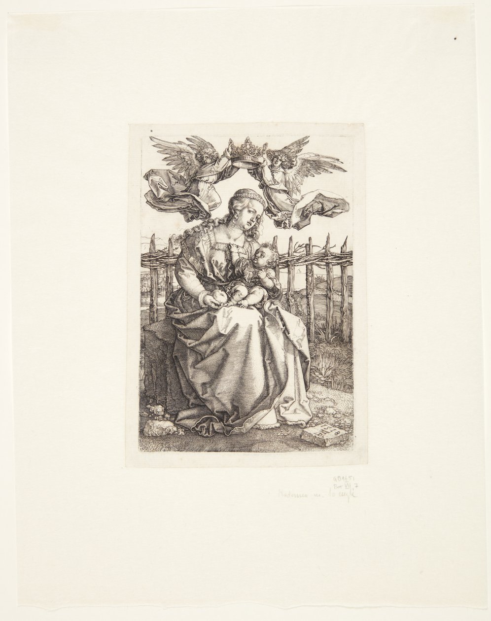 Madonna coronada por dos ángeles de Albrecht Dürer
