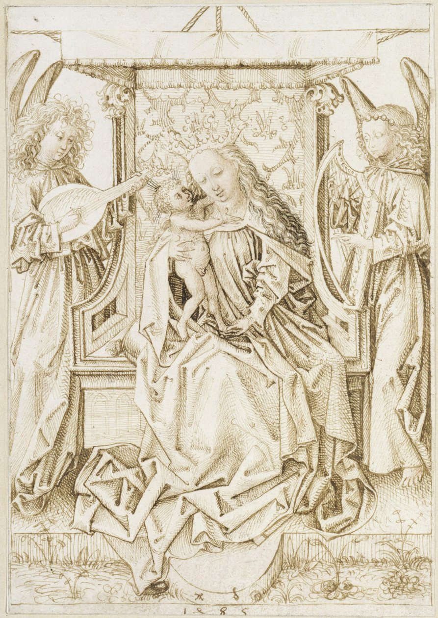Madona con ángeles músicos de Albrecht Dürer