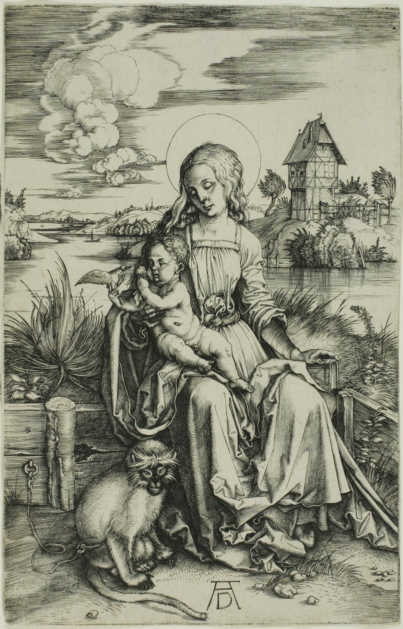 Madonna con el mono de Albrecht Dürer