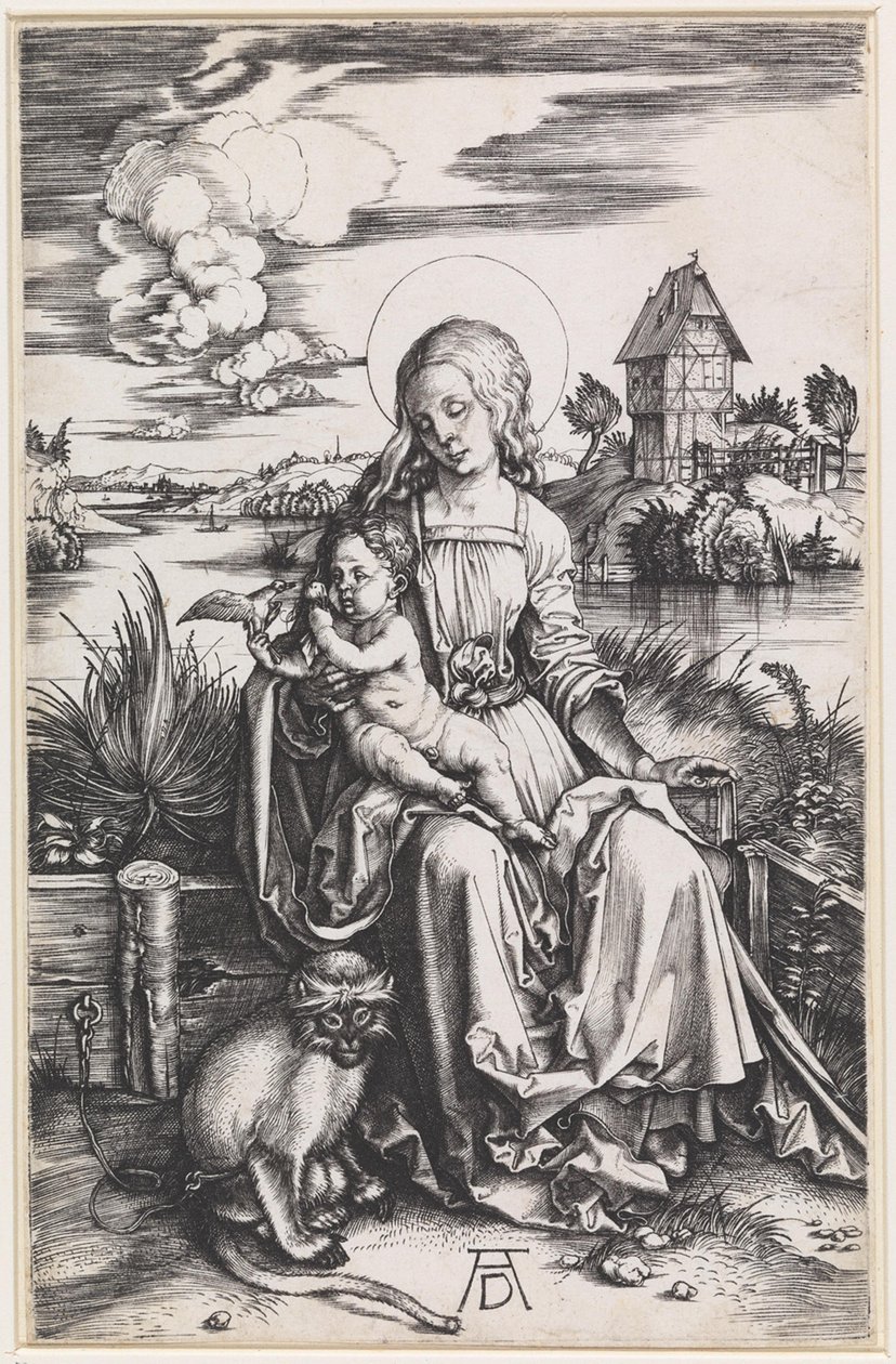 María con el Niño y un mono de Albrecht Dürer