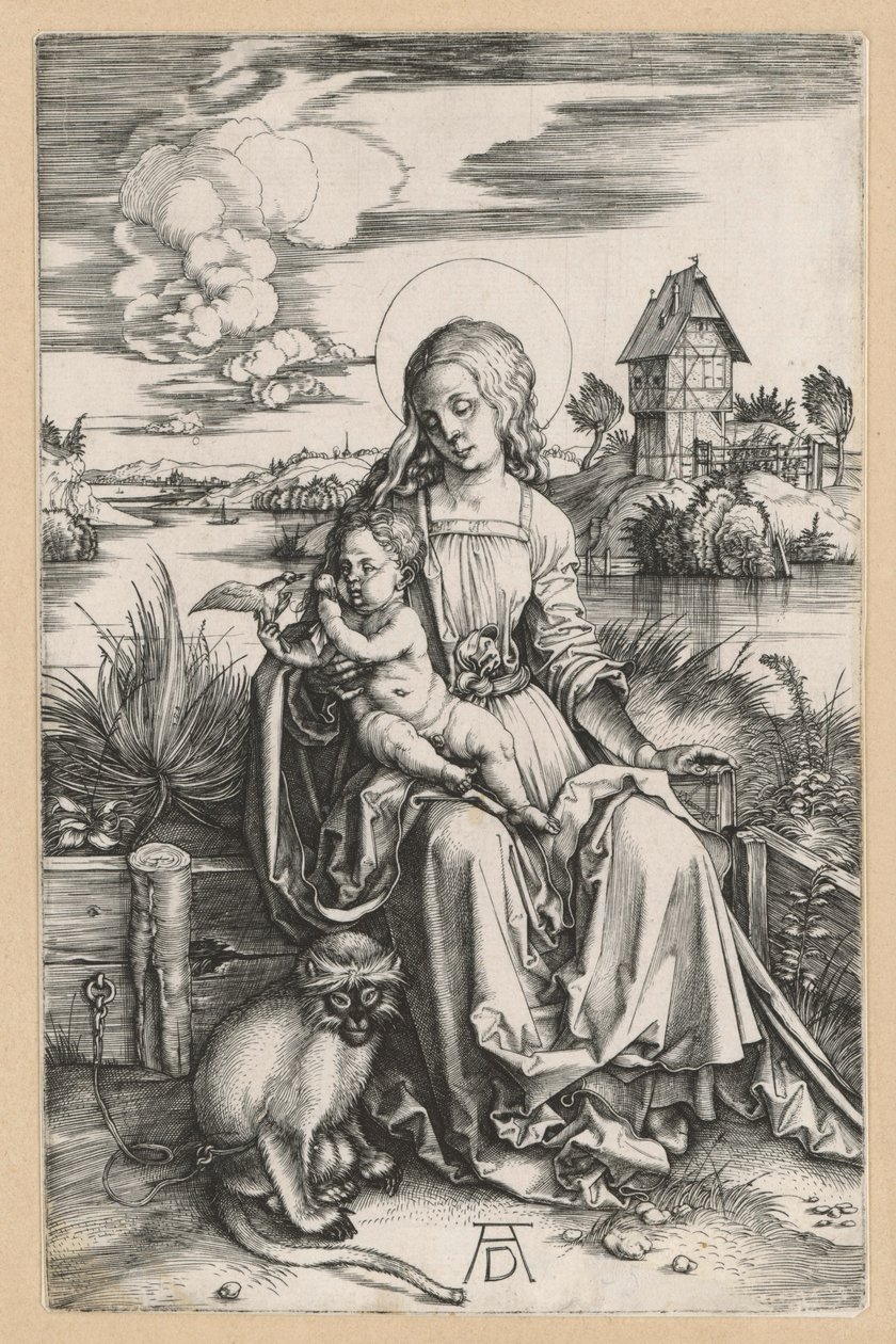 María con el Niño y el macaco de Albrecht Dürer