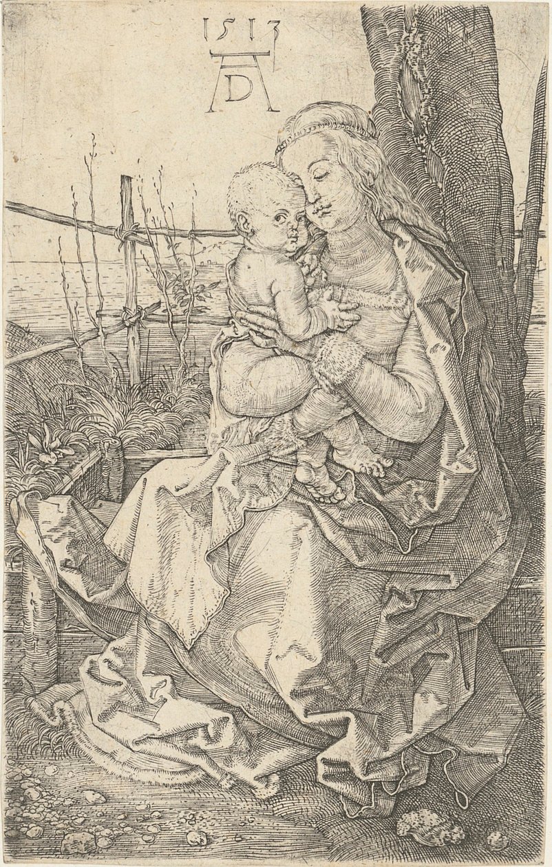 María con el Niño junto al árbol de Albrecht Dürer