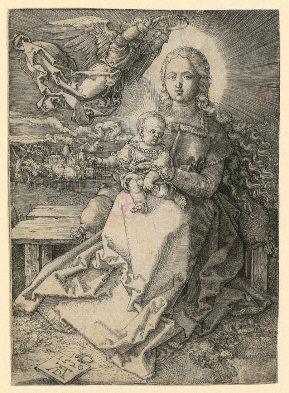 María, coronada por un ángel de Albrecht Dürer