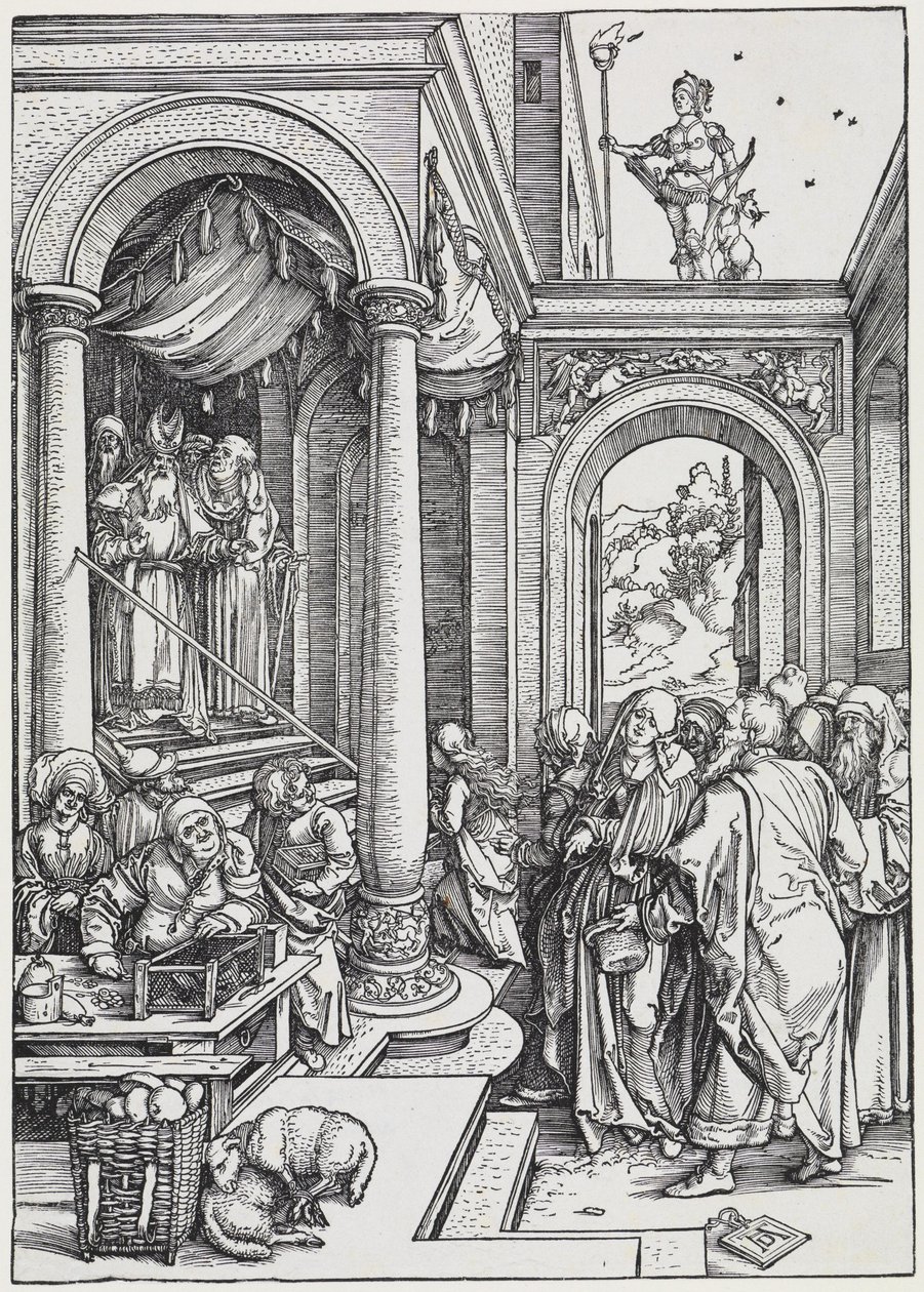 La presentación de María en el templo de Albrecht Dürer