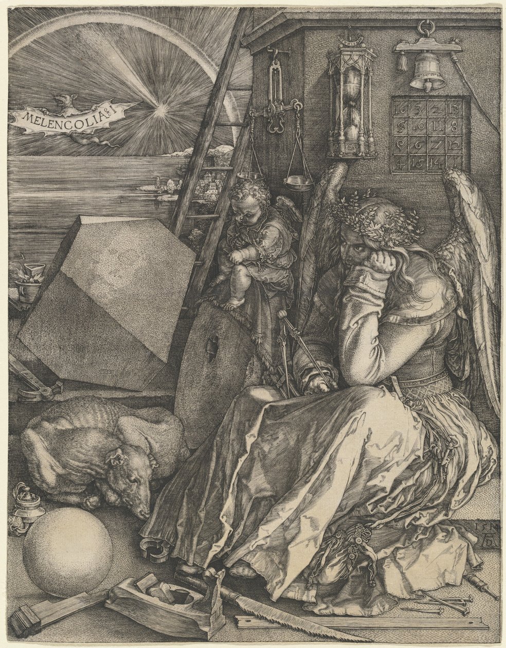 Melancolía I de Albrecht Dürer