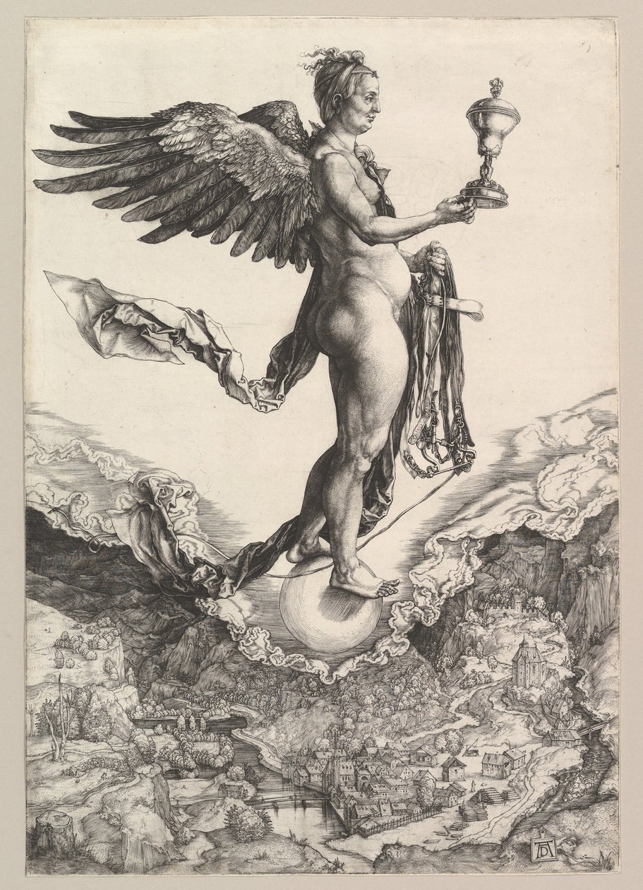 Némesis La Gran Fortuna, 1501-2 de Albrecht Dürer