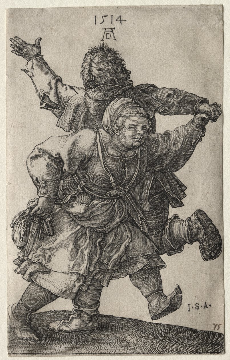 Pareja de campesinos bailando de Albrecht Dürer