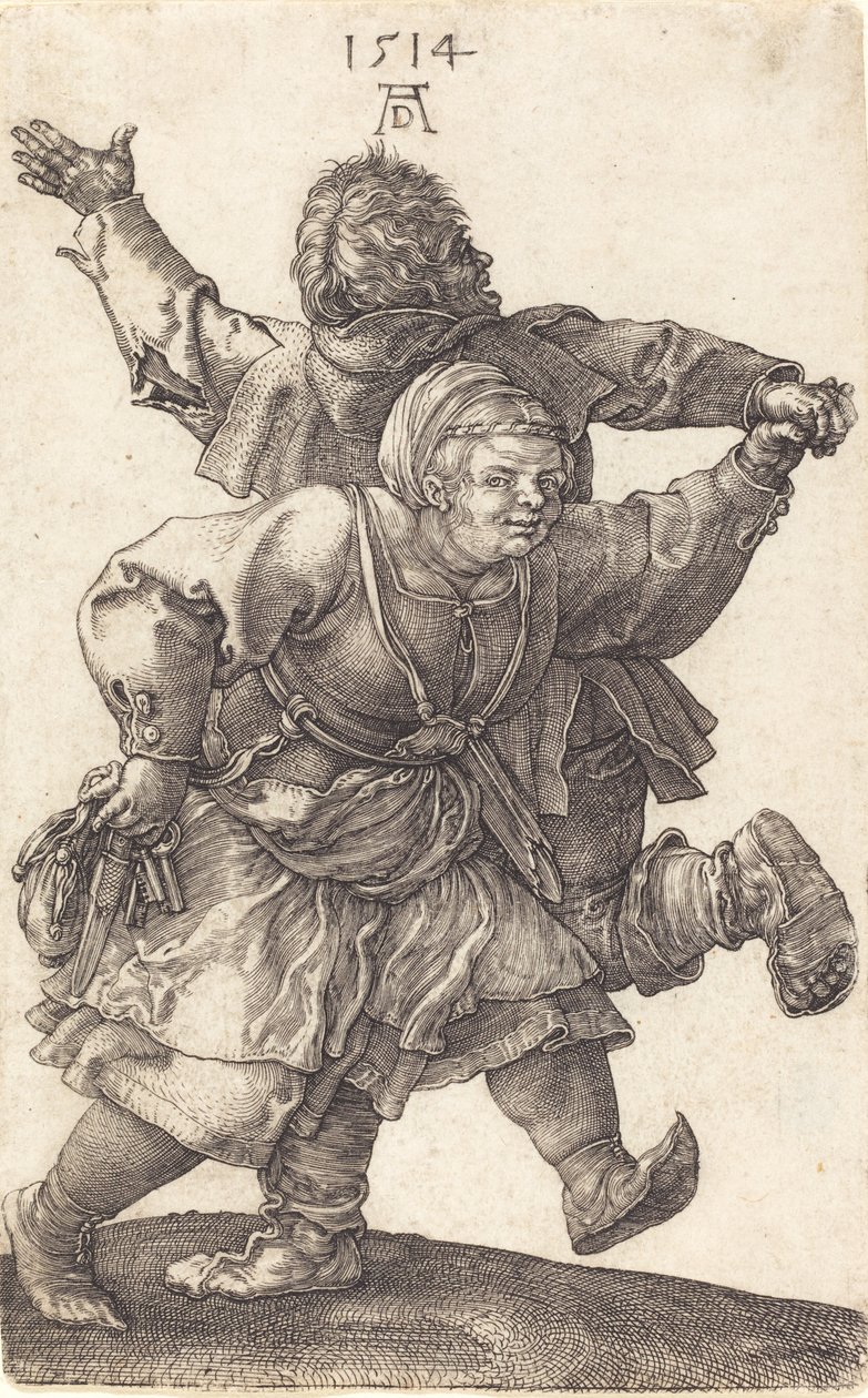 Pareja de campesinos bailando de Albrecht Dürer