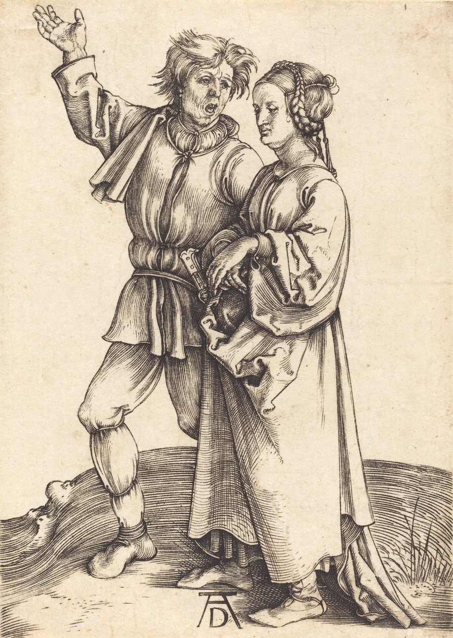 Campesino y su esposa, c. 1497-1498 de Albrecht Dürer