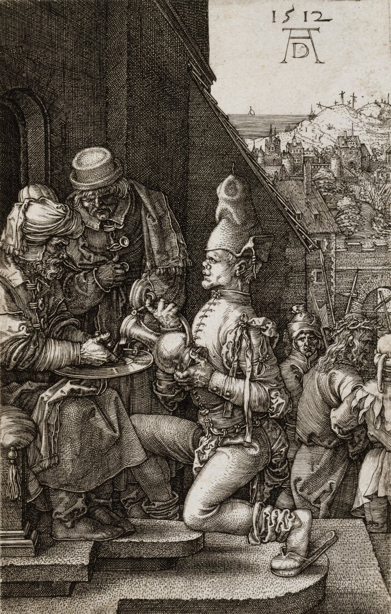 Pilato Lavándose las Manos de La Pasión, 1512 de Albrecht Dürer
