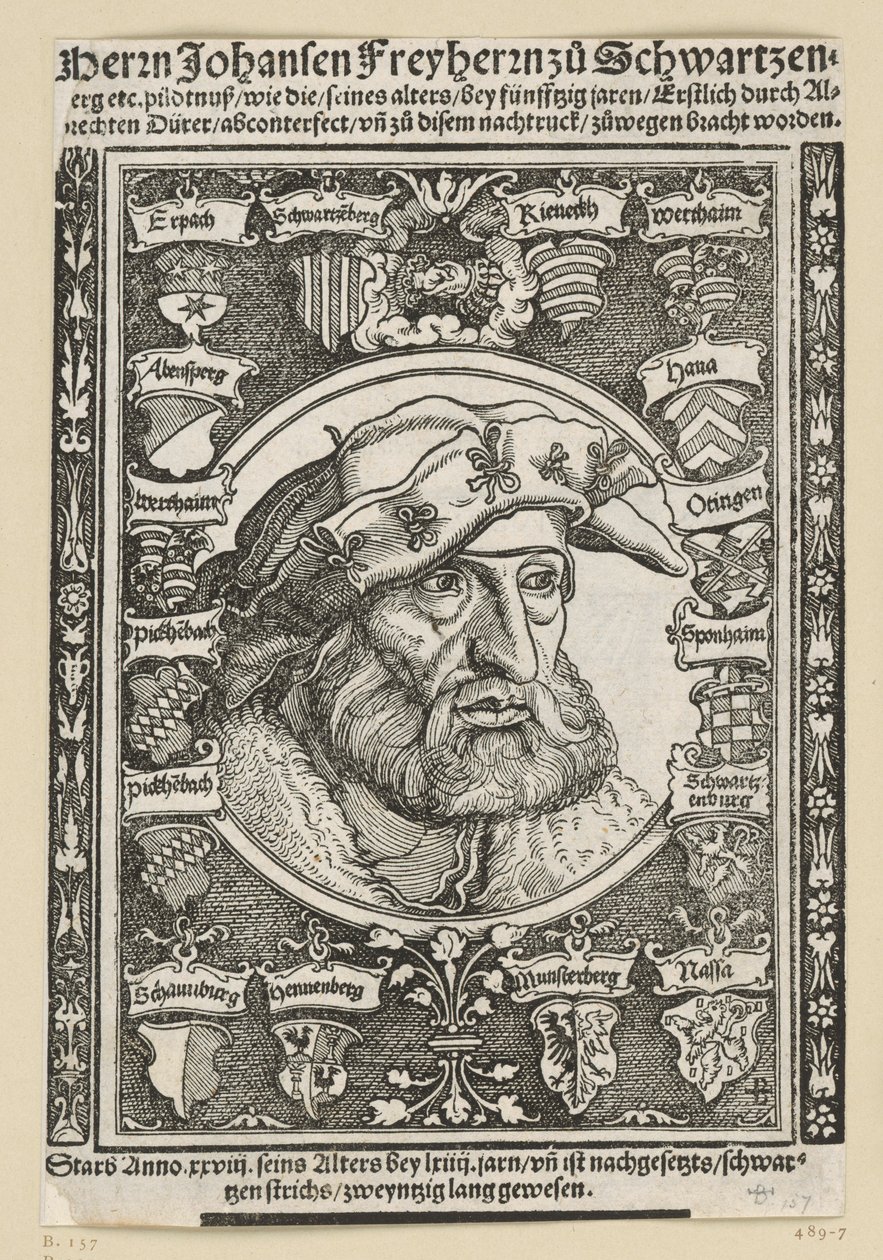 Retrato de Johannes, barón zu Schwarzenberg de Albrecht Dürer