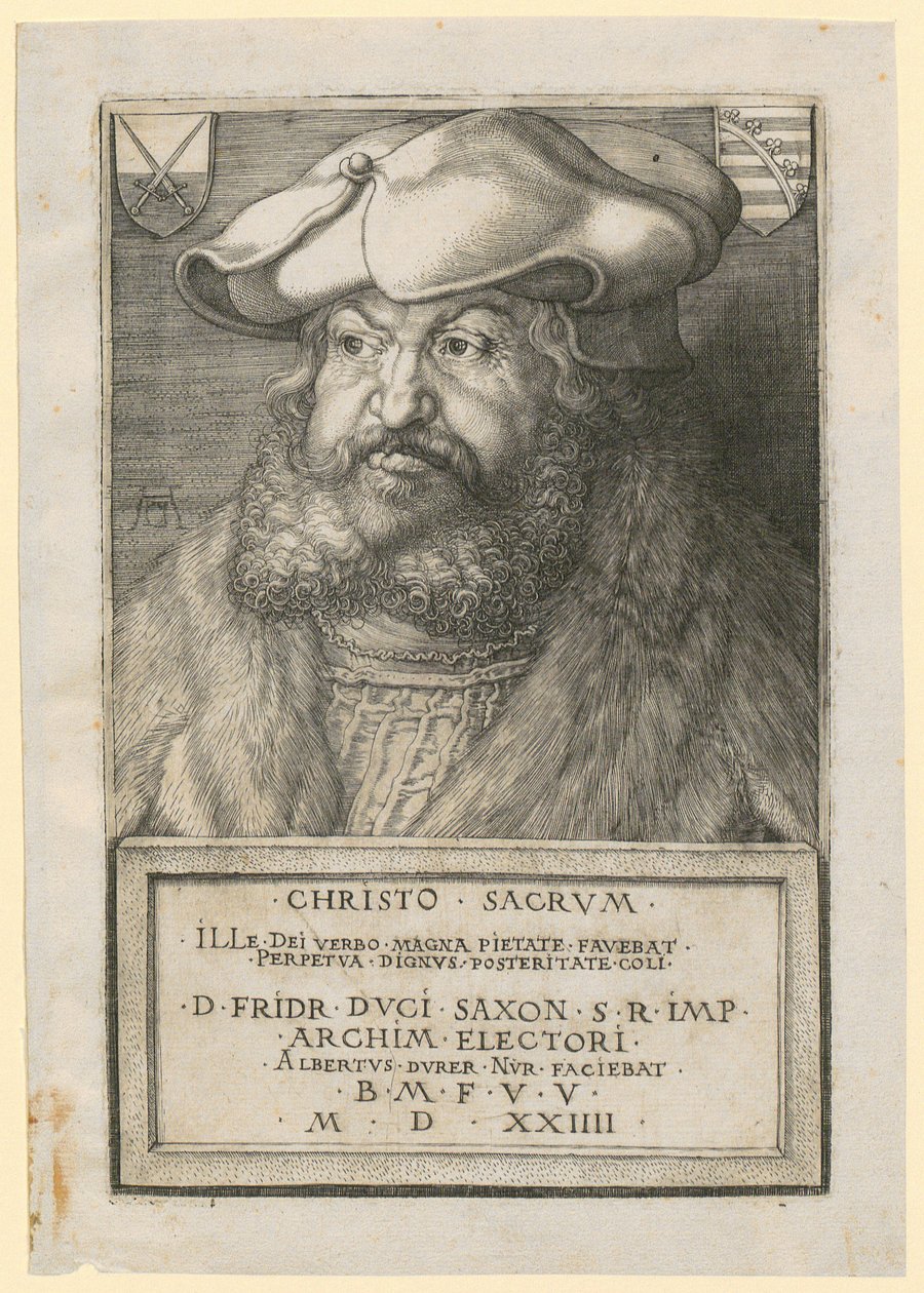 Retrato de Federico el Sabio, príncipe elector de Sajonia de Albrecht Dürer