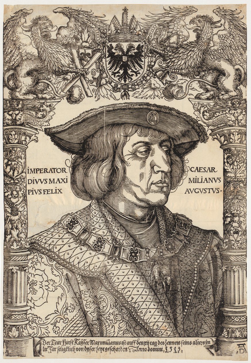 Retrato del emperador Maximiliano I. de Albrecht Dürer