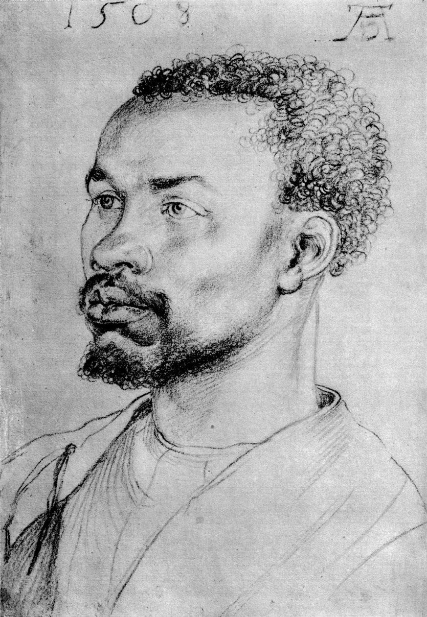 Retrato de un negro, 1508, 1936 de Albrecht Dürer