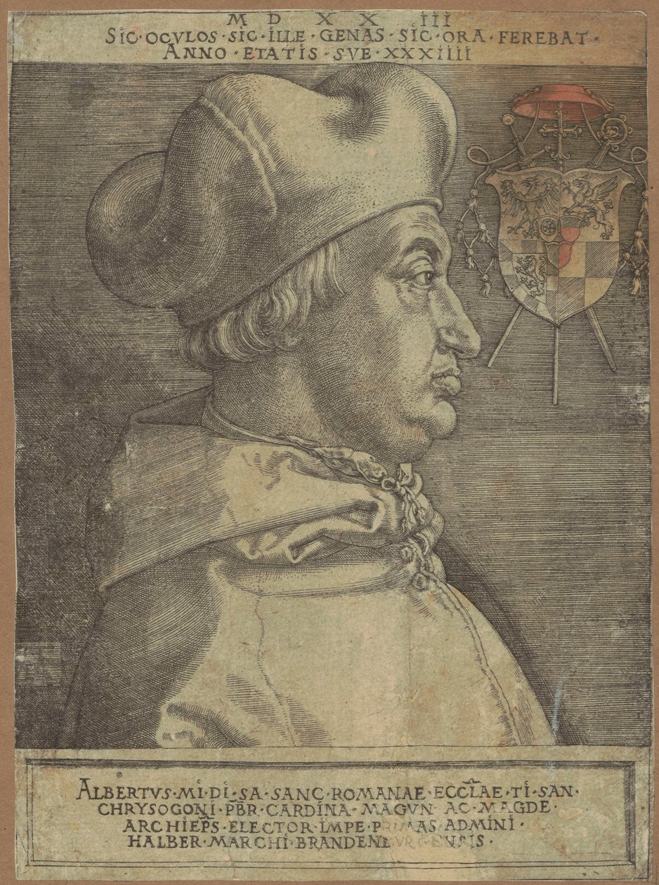 Retrato del cardenal Albrecht von Brandenburg (el llamado «Gran Cardenal») de Albrecht Dürer