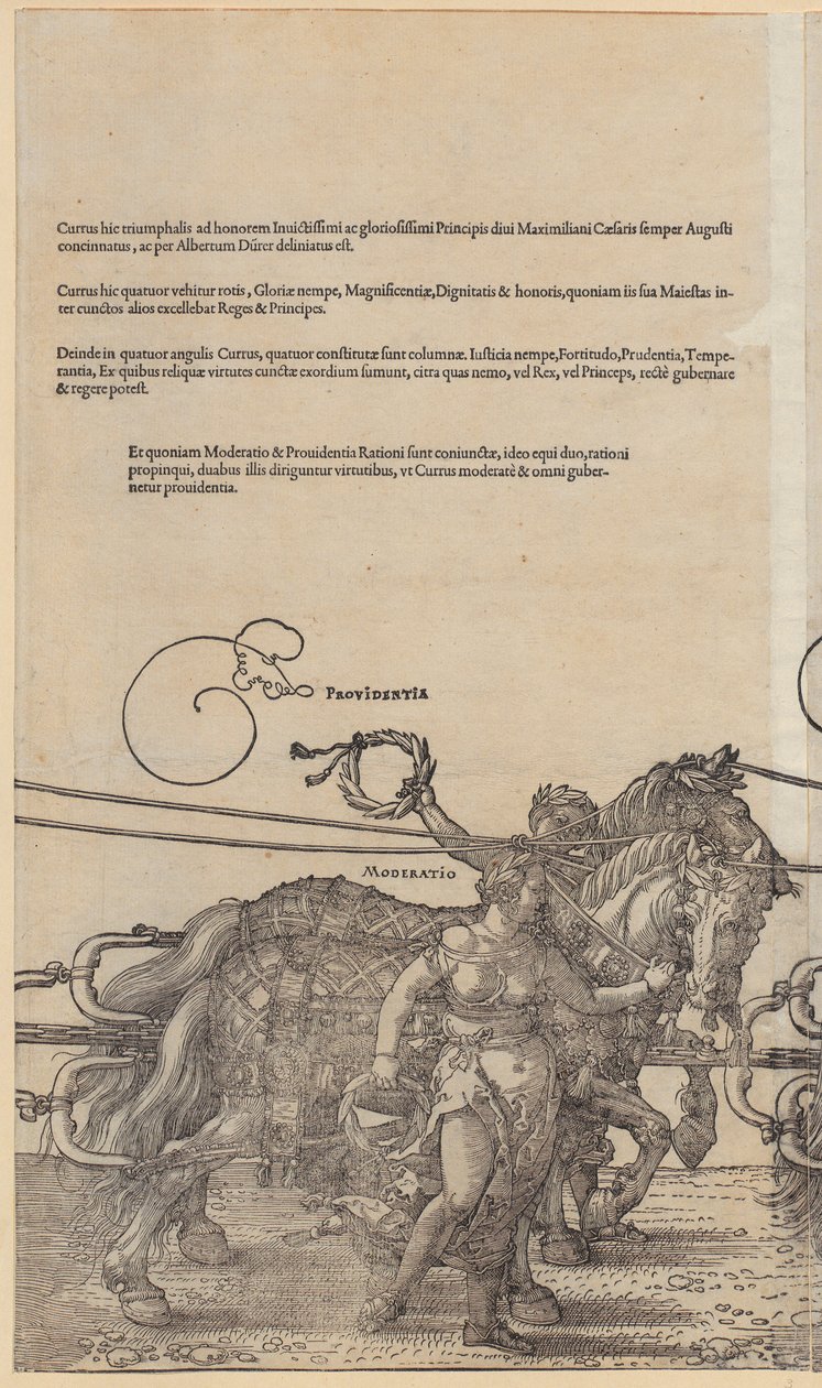 Providentia, hoja 3 de la serie «El gran carro triunfal» de Albrecht Dürer