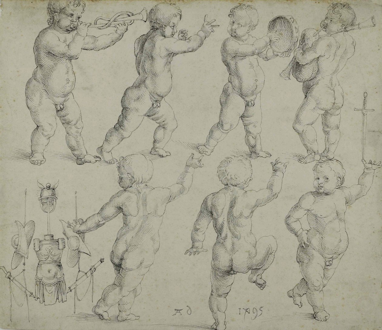 Putti, 1495 de Albrecht Dürer