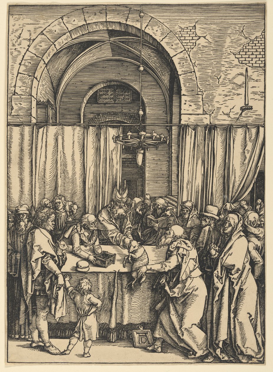 Rechazo de la ofrenda de Joaquín, de La vida de la Virgen de Albrecht Dürer