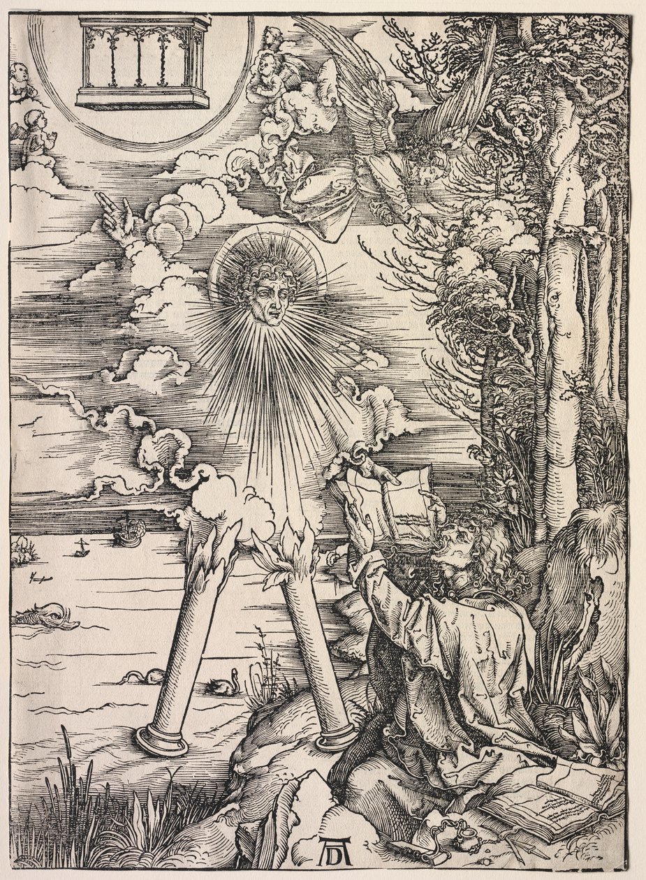 Revelación de San Juan: San Juan devorando los libros de Albrecht Dürer