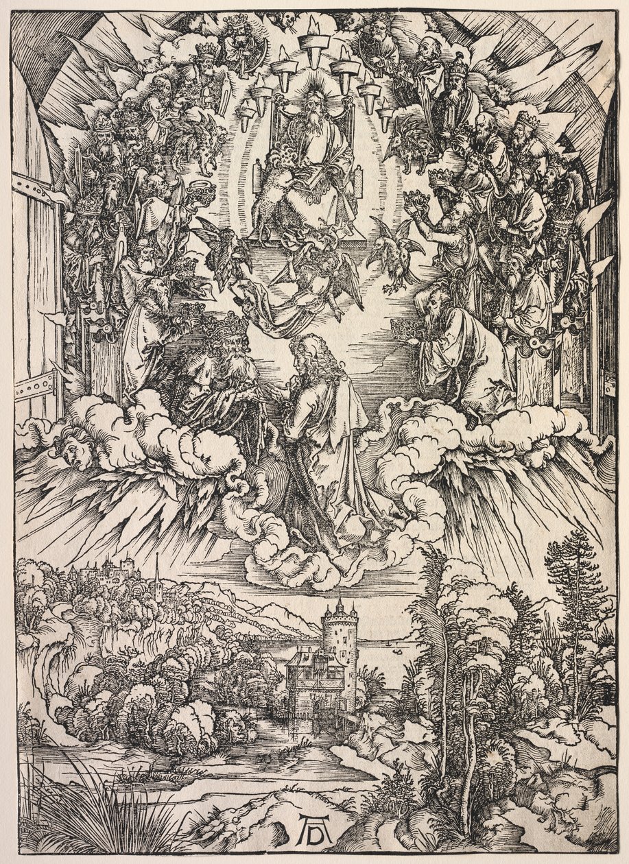 Revelación de San Juan: San Juan ante el trono de Albrecht Dürer