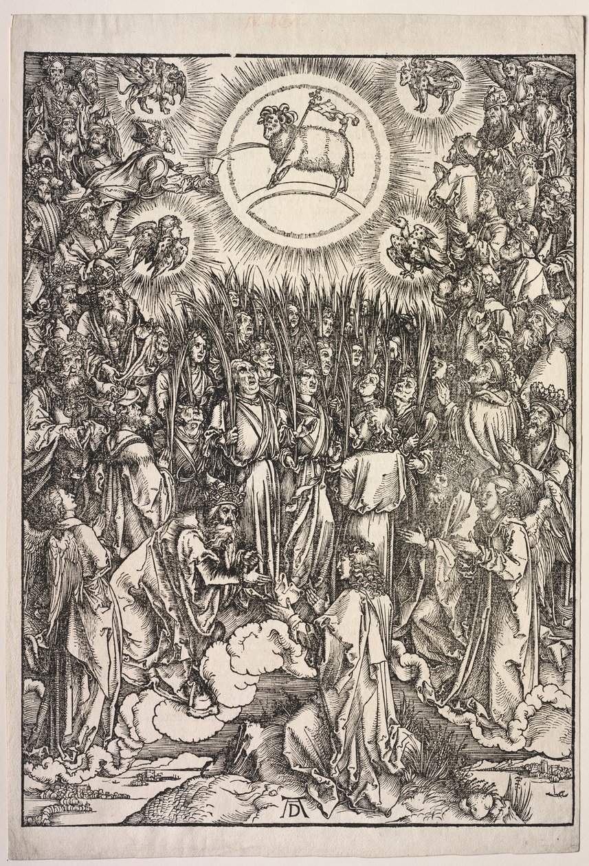 Revelación de San Juan: La adoración del Cordero de Albrecht Dürer