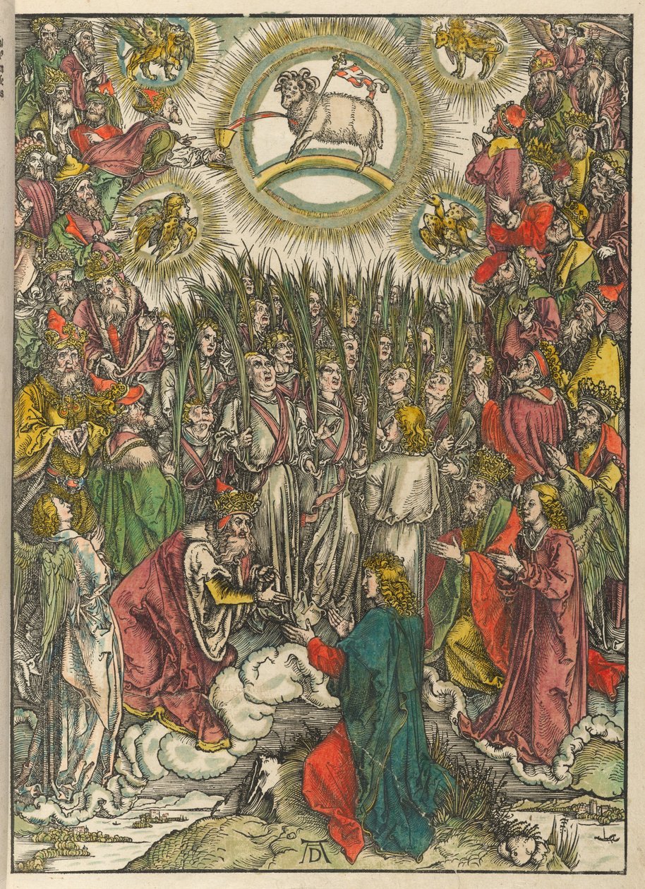 Apocalipsis de San Juan: La adoración del Cordero de Albrecht Dürer
