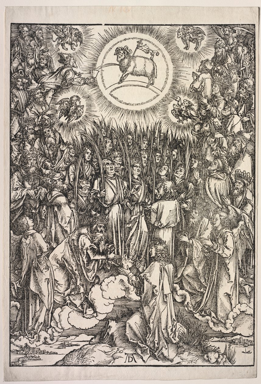 Revelación de San Juan: La adoración del cordero, 1511 de Albrecht Dürer