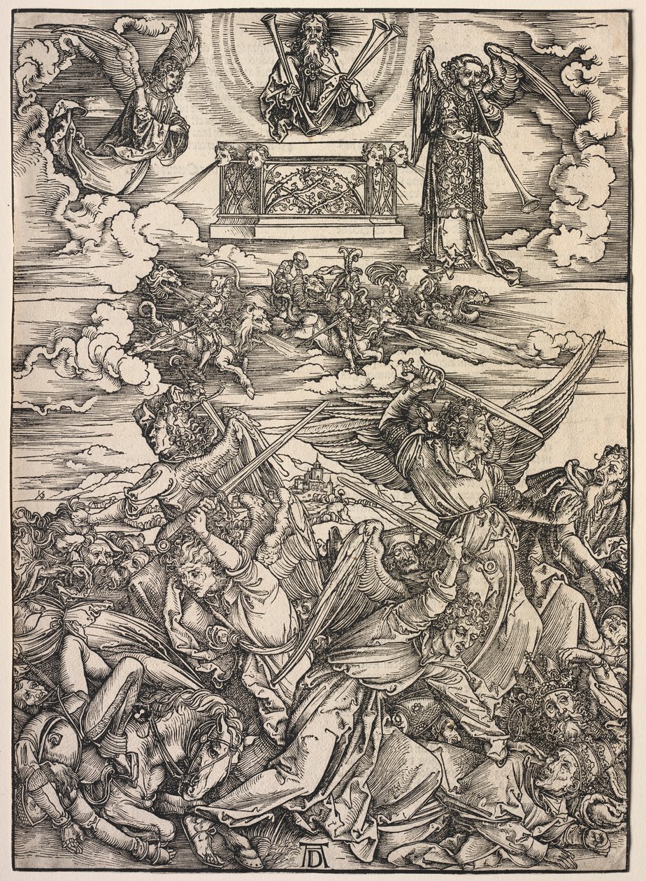 Revelación de San Juan: Los Cuatro Ángeles Destructores, 1511 de Albrecht Dürer