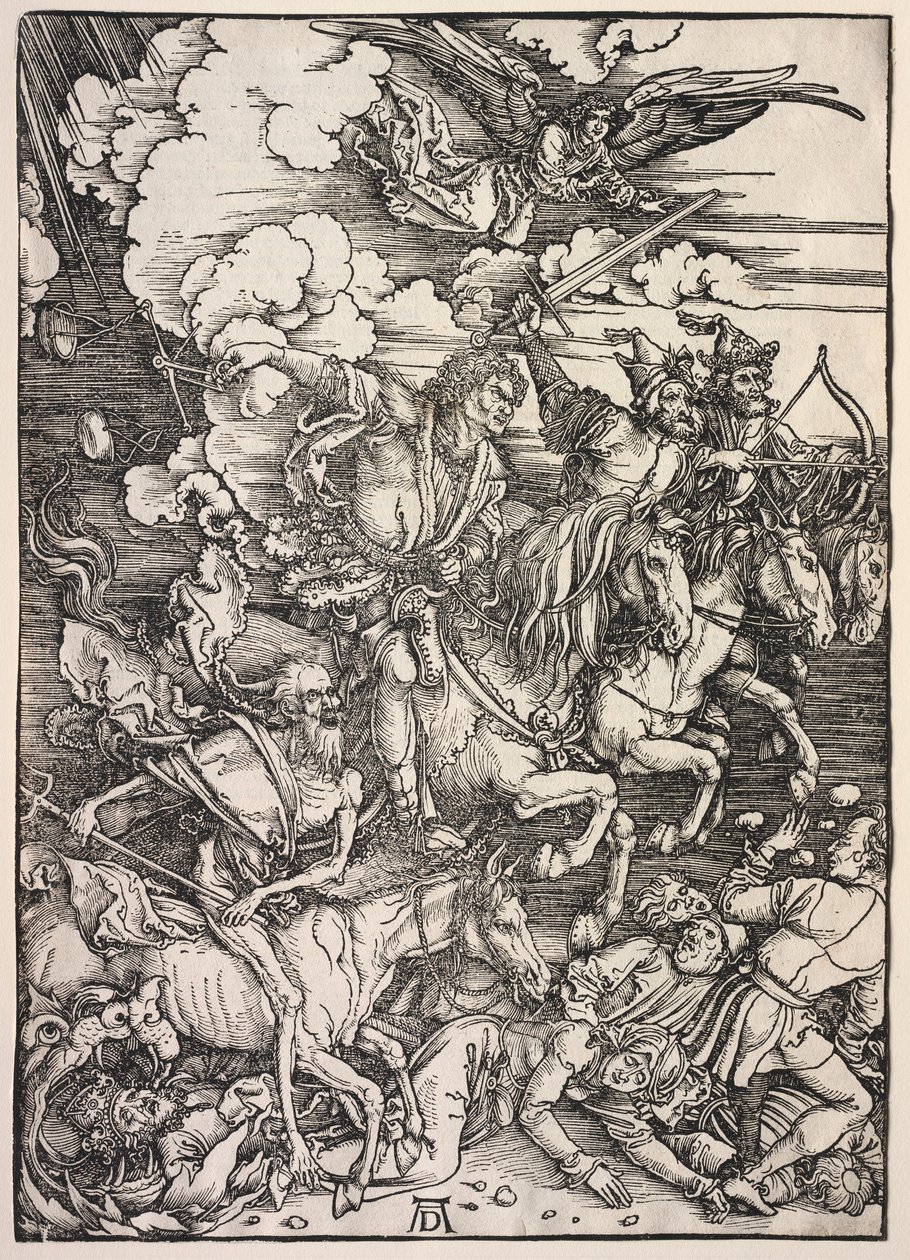 Revelación de San Juan: Los cuatro jinetes de Albrecht Dürer