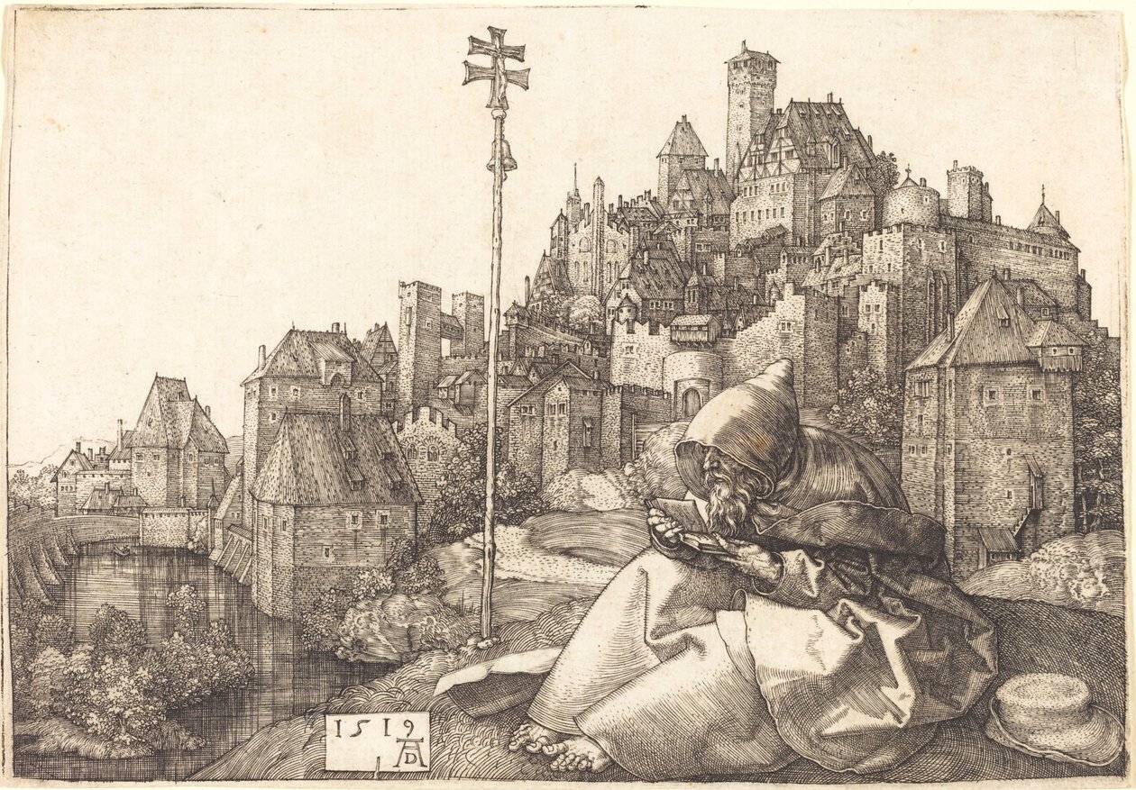 San Antonio leyendo de Albrecht Dürer