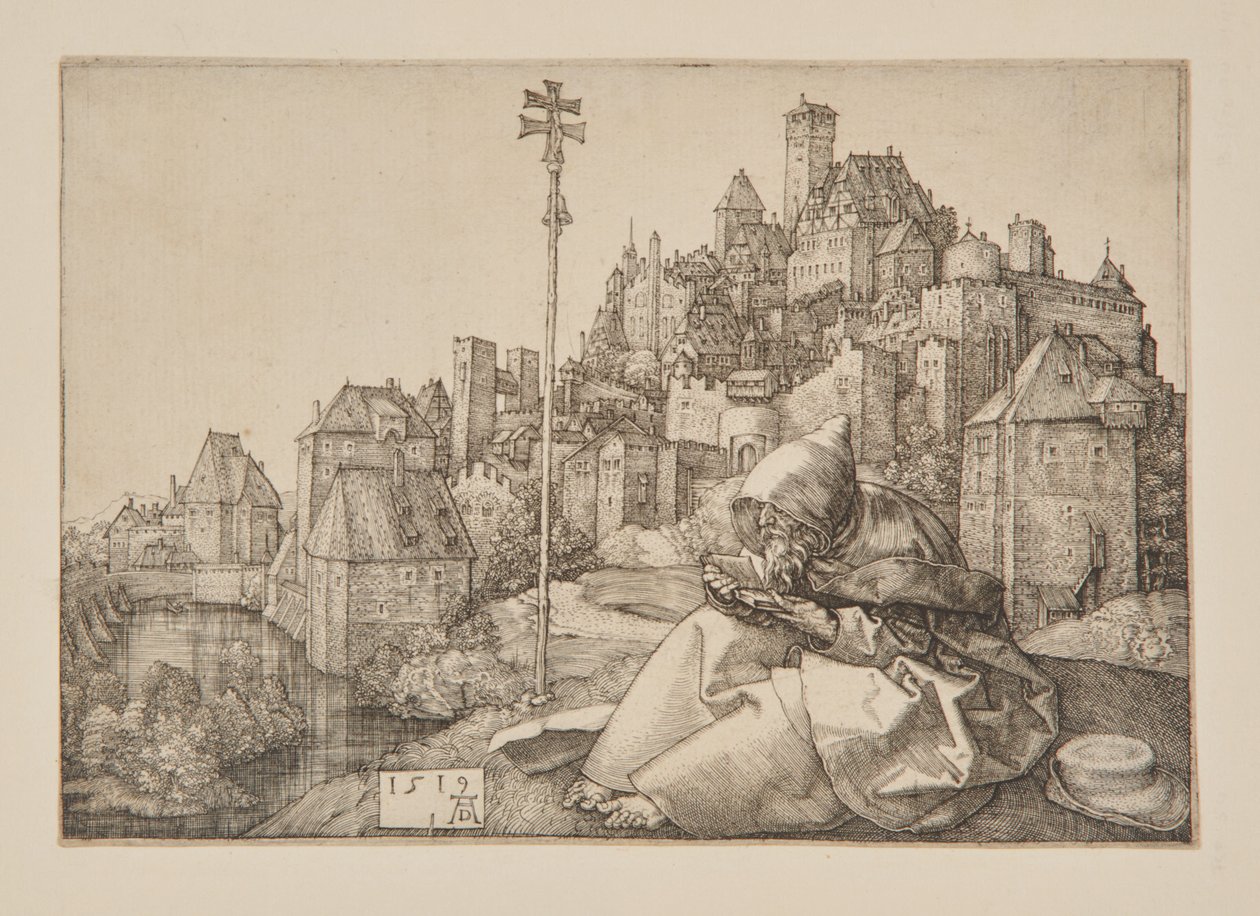 San Antonio leyendo de Albrecht Dürer