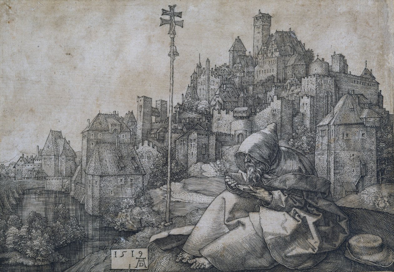 San Antonio frente a la ciudad, 1519 de Albrecht Dürer