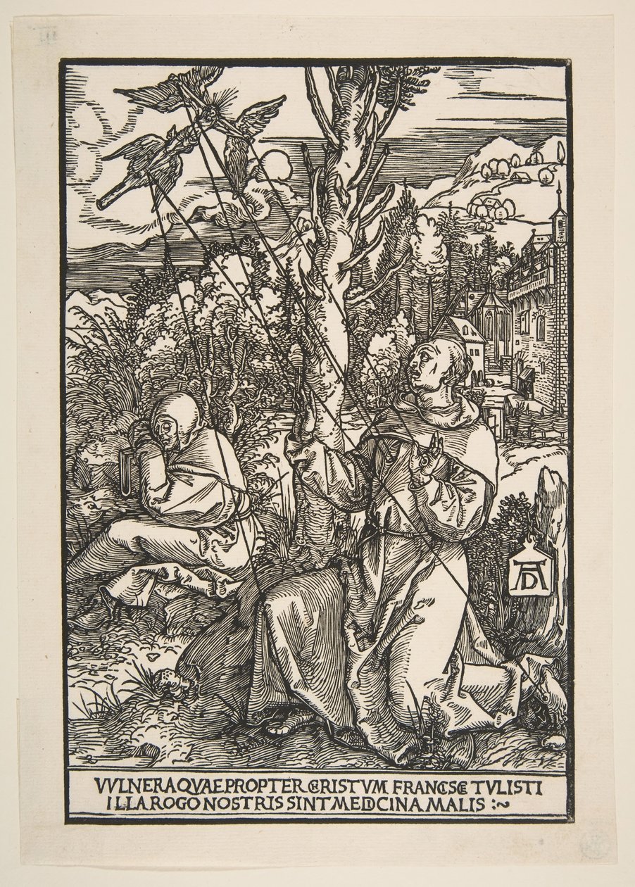 San Francisco recibiendo los estigmas, ca. 1503 de Albrecht Dürer
