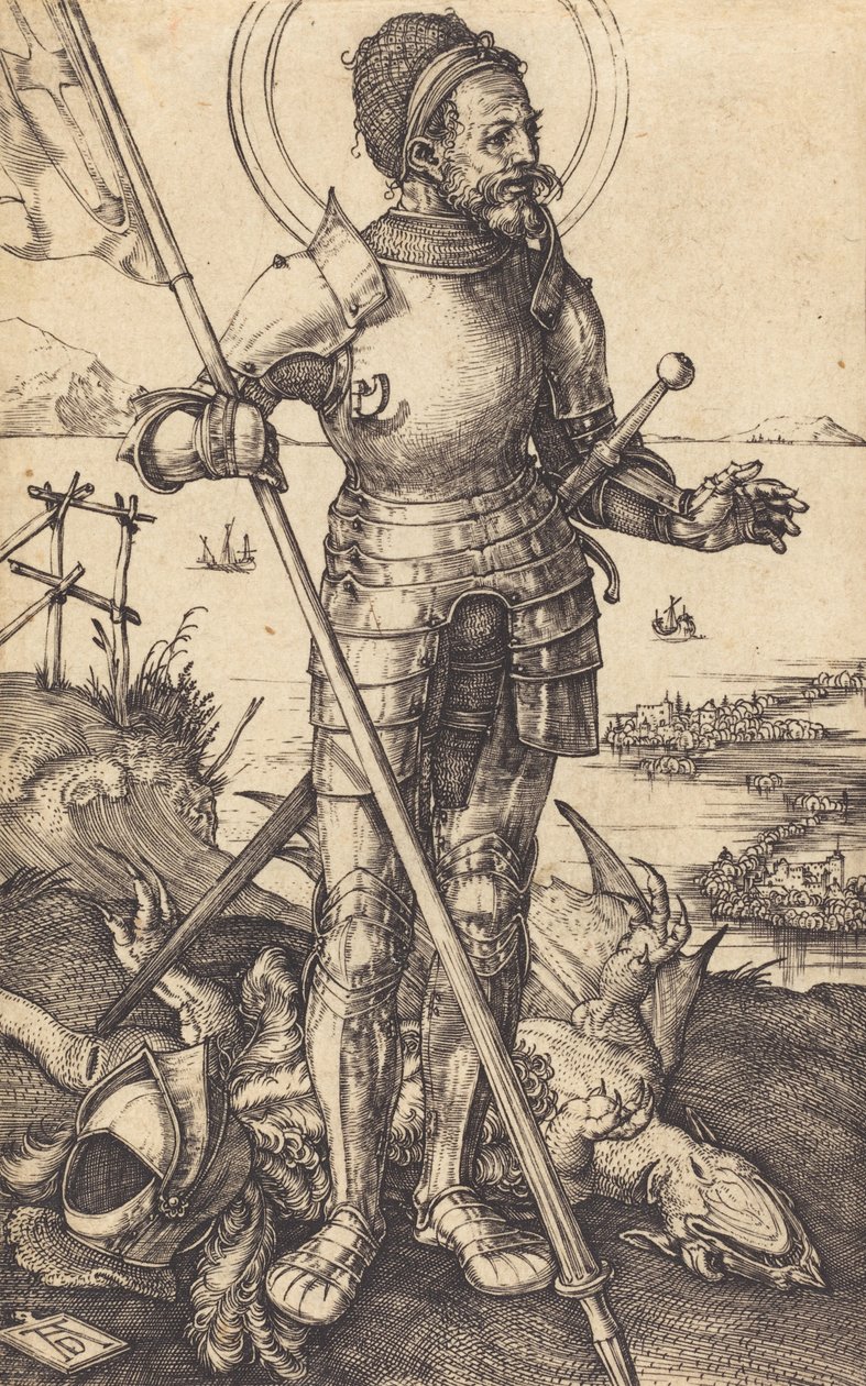 San Jorge de pie, c. 1507-1508 de Albrecht Dürer