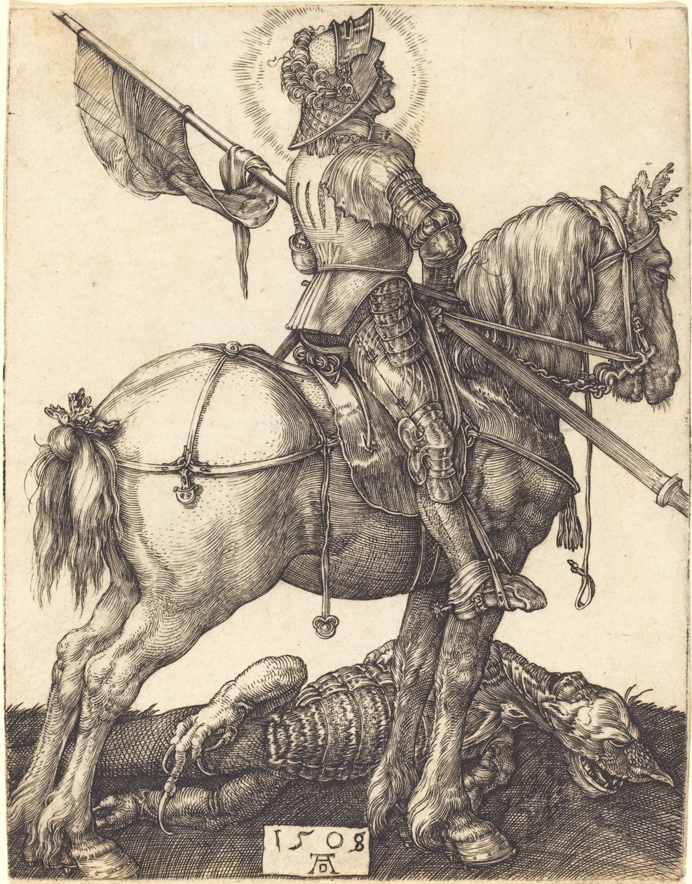 San Jorge a caballo de Albrecht Dürer