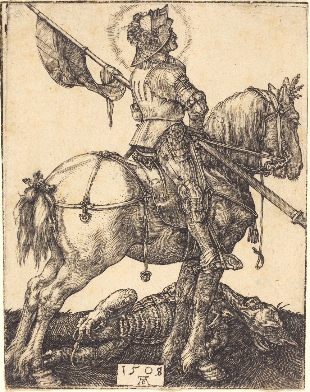 San Jorge a caballo de Albrecht Dürer