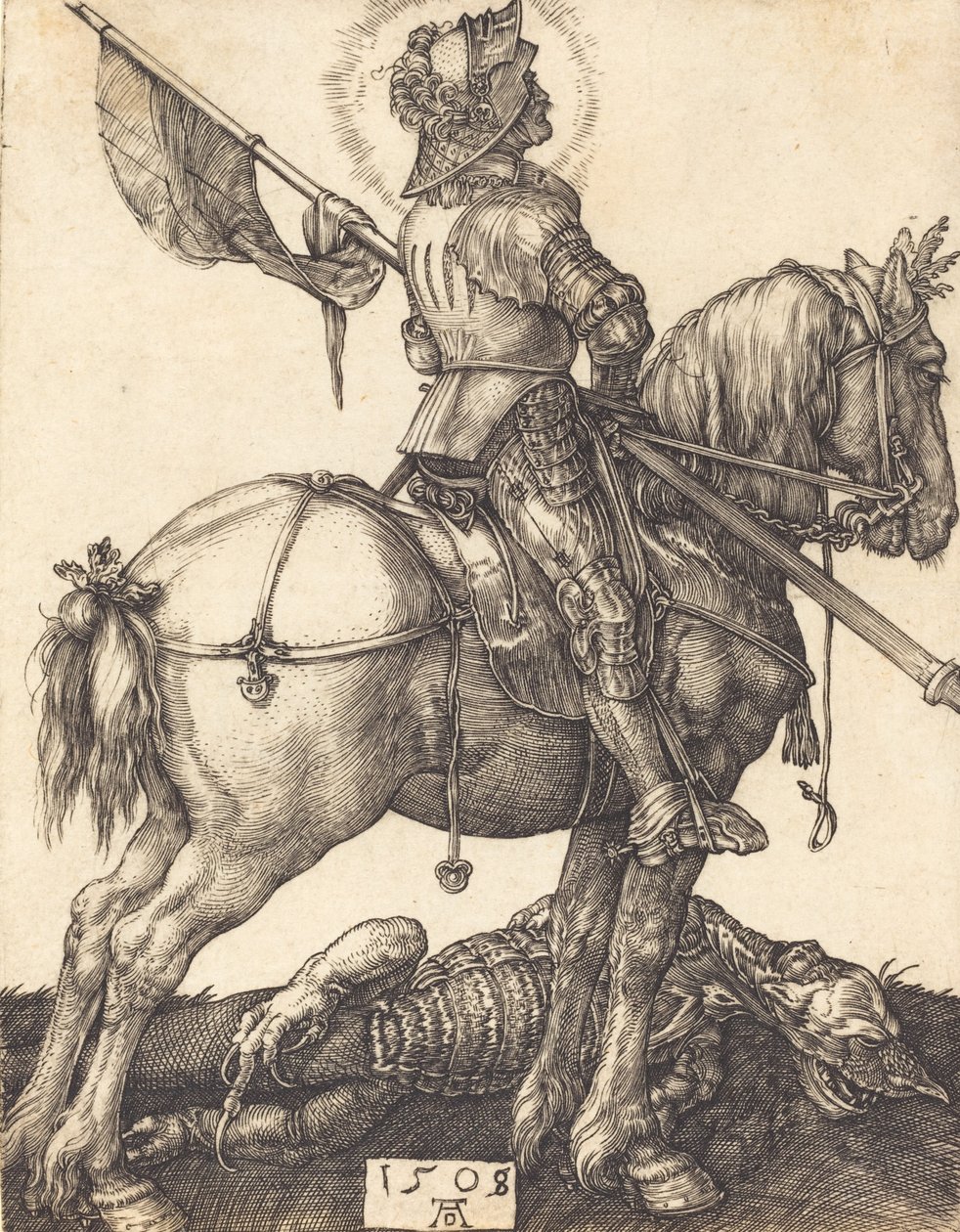 San Jorge a caballo de Albrecht Dürer