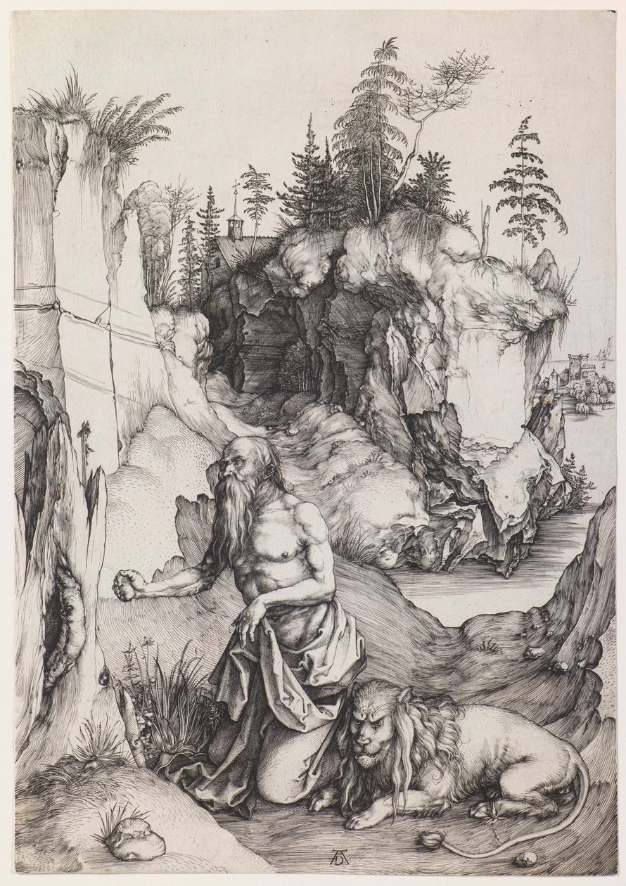 San Jerónimo penitente en el desierto de Albrecht Dürer