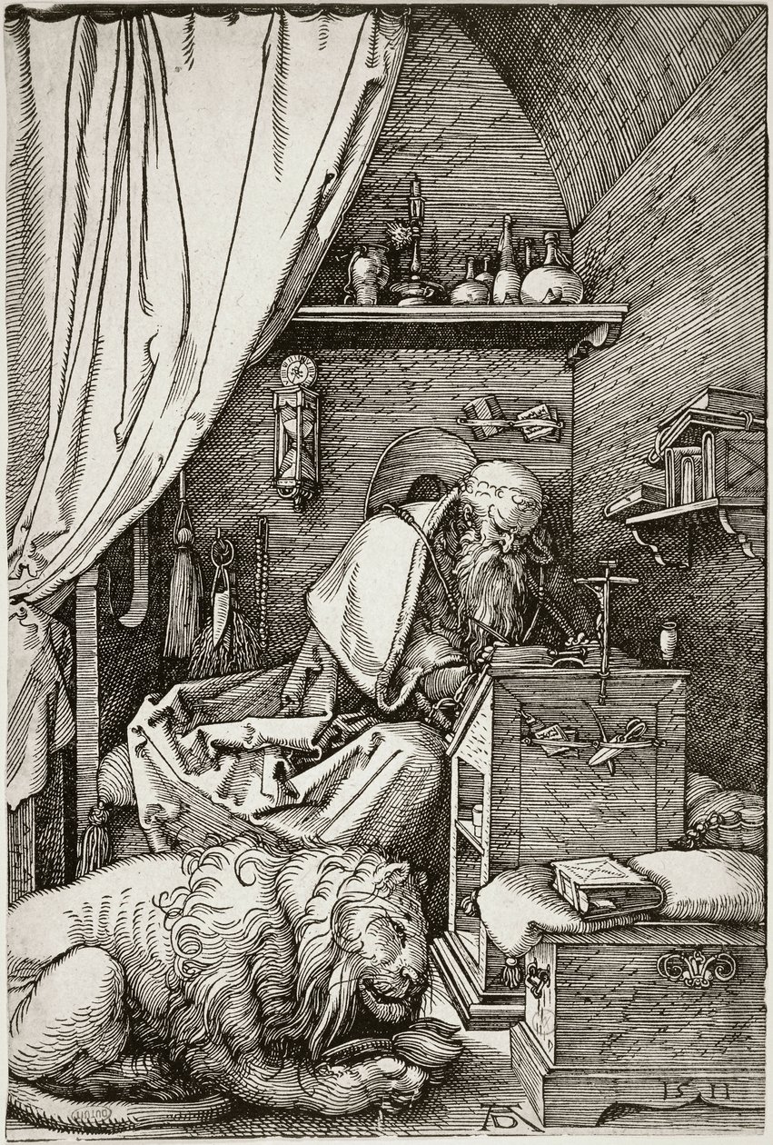San Jerónimo en su celda (Bartsch 114) de Albrecht Dürer