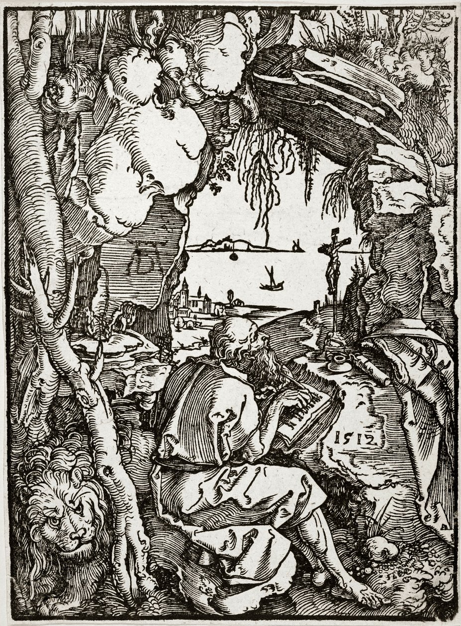 San Jerónimo en una gruta (Bartsch 113) de Albrecht Dürer
