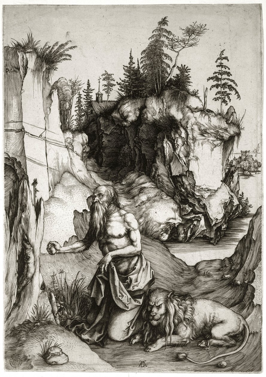 San Jerónimo en penitencia (Bartsch 61) de Albrecht Dürer