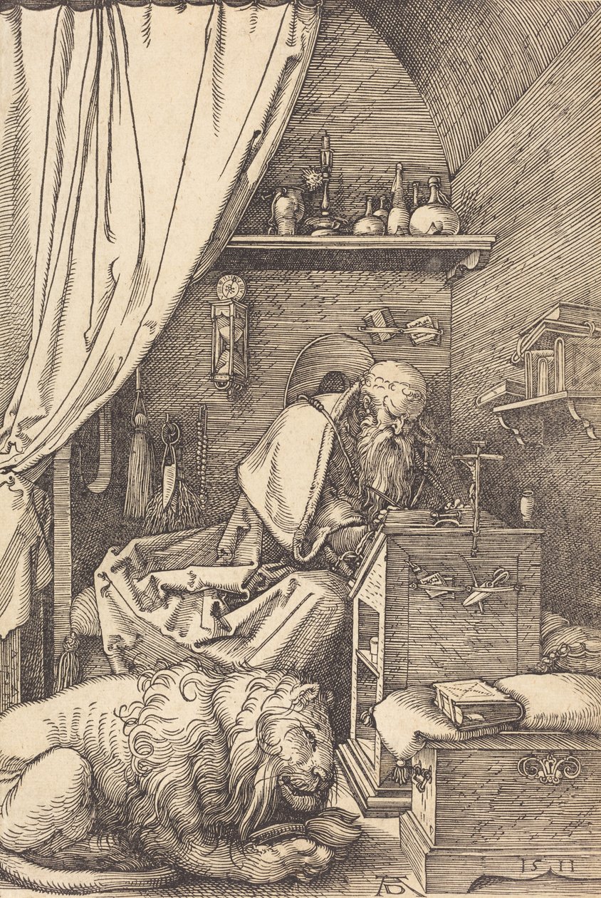 San Jerónimo en su celda, 1511 de Albrecht Dürer