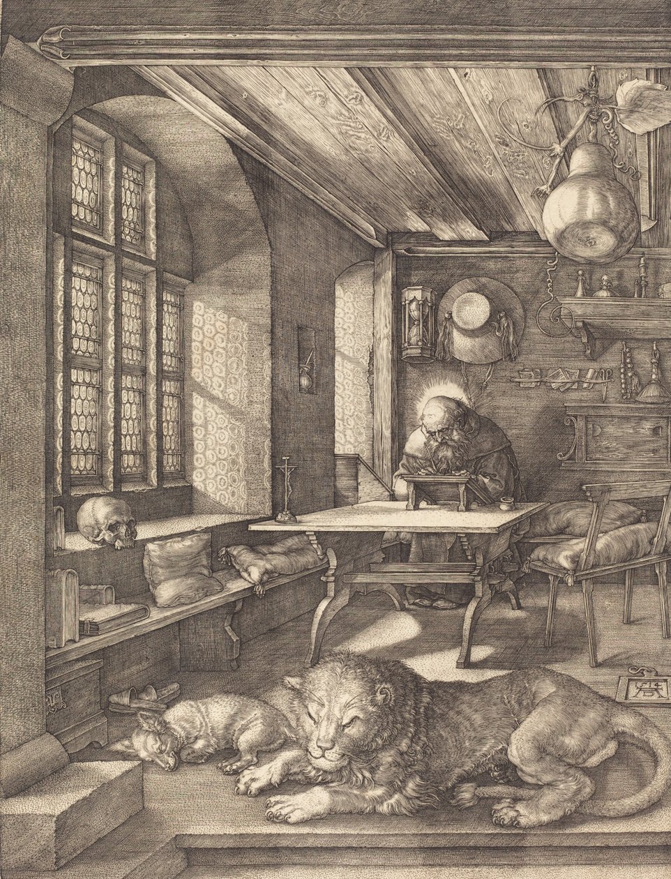 San Jerónimo en su estudio, 1514 de Albrecht Dürer