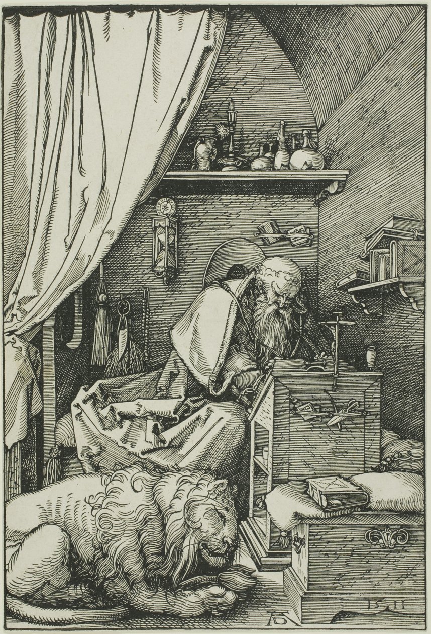 San Jerónimo en su celda de Albrecht Dürer